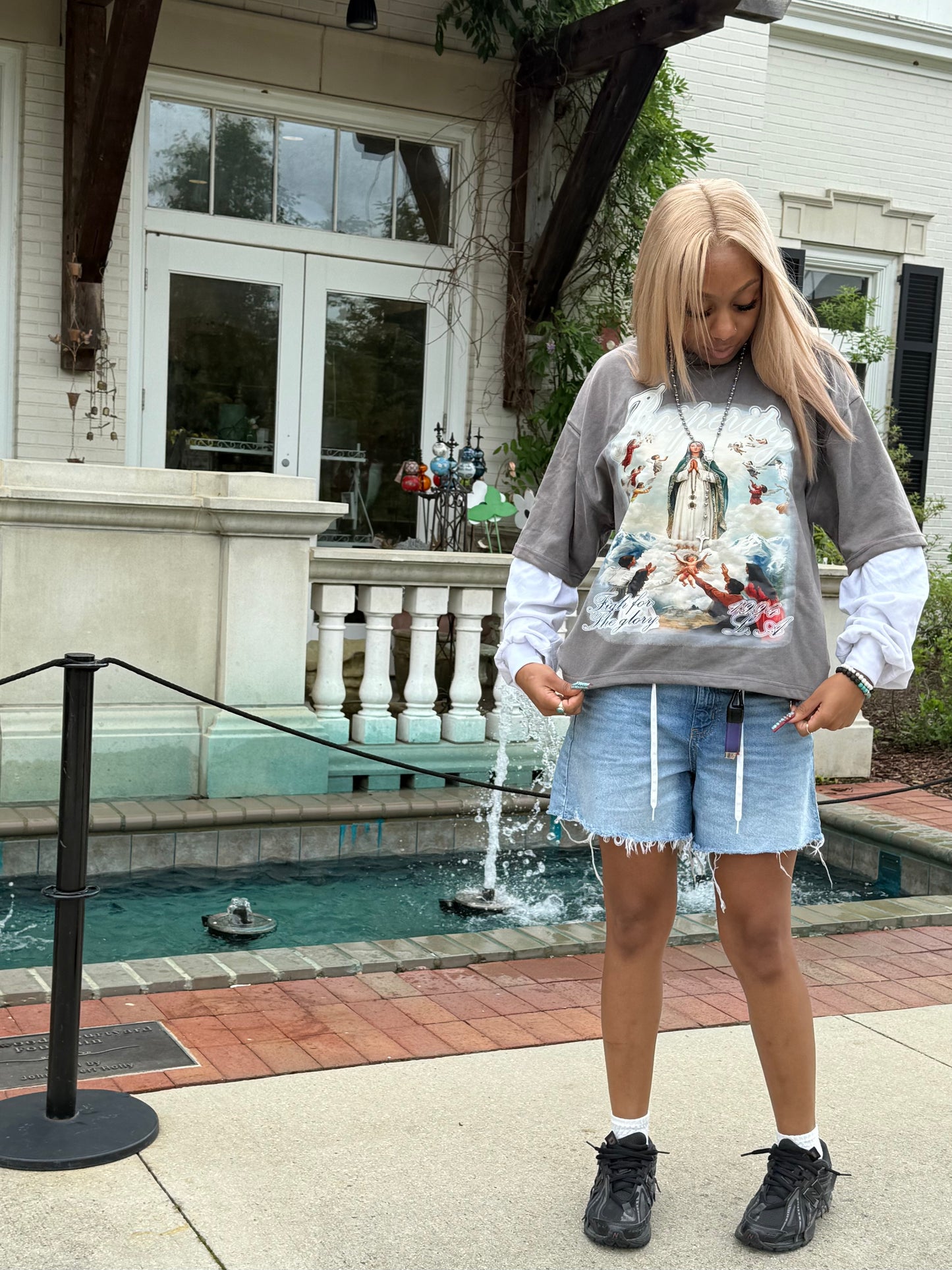 Walking With Angels Double Layered Tee