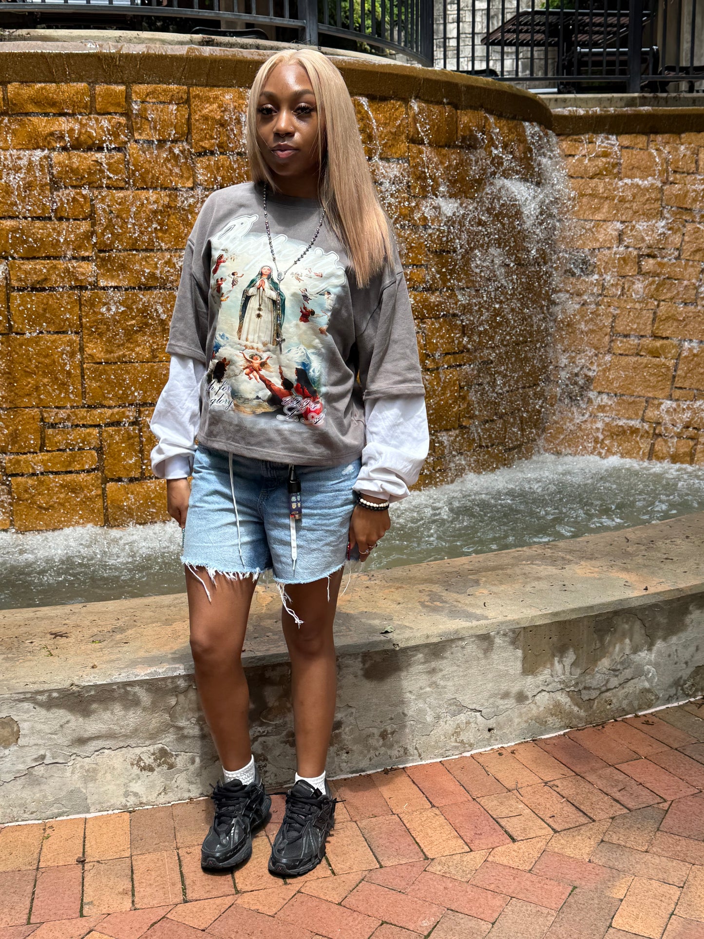 Walking With Angels Double Layered Tee